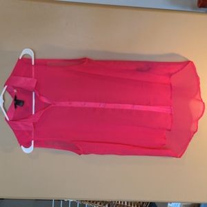 H&M Sleeveless Sheer Button Down Blouse